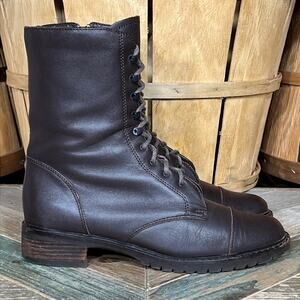 Santana Canada Shayla Brown Leather Lined Waterproof Lace-Up Boot Women Size 6.5